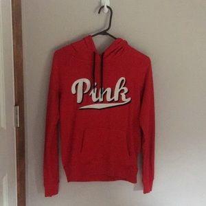 Red Hooded Sweatshirt from Pink